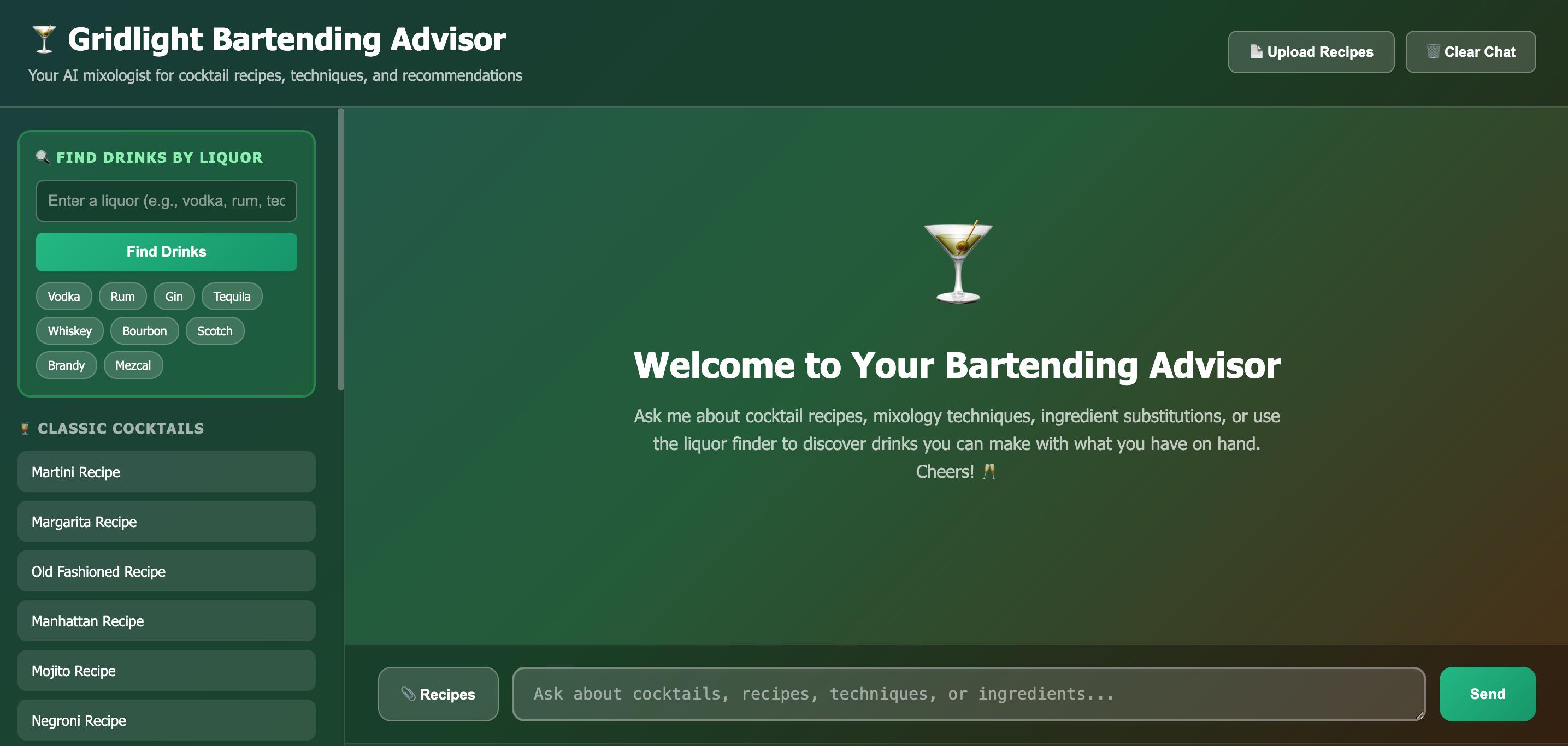 Gridlight Bartender Advisor